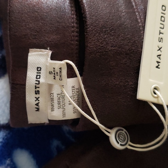 MAX STUDIO faux-leather leggings - Picture 1 of 9